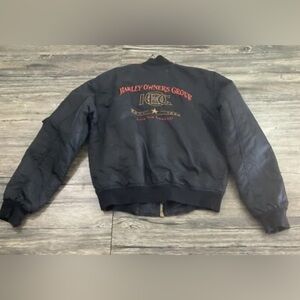 Vintage Harley Davidson Owners Group Bomber Jacket Sz S